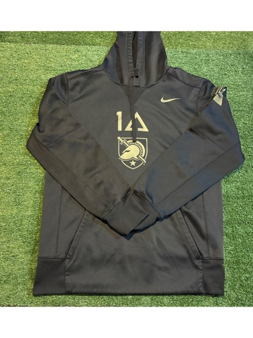 Army Black Knights hoodie mens small black nike 1st armored division football